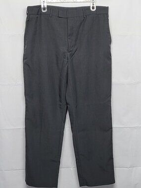Perry Ellis Portfolio Mens Dress Pants 36 X 30 Straight Leg Gray Preppy